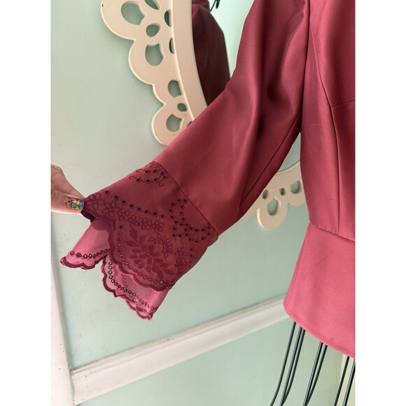 Talbots Womens Corpcore Career Old Money Silk Jacket‎ Blazer Size 4 Quiet Luxury - Picture 5 of 8